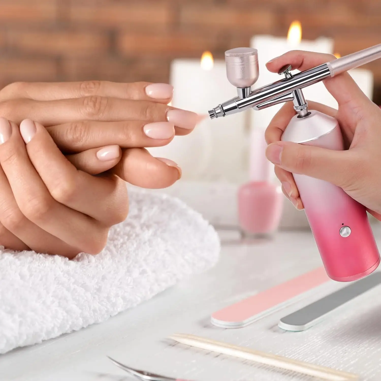 Airbrush with Compressor Airbrush Painting Mini Spray Gun for Painting Paint Nails Makeup Cake Decorating Stencils Model