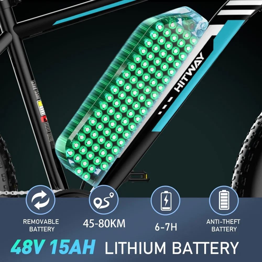 Fat Tire Full Suspension Efficient Safe Off-Road Adventure Electric Bike Mountain Electric Bike