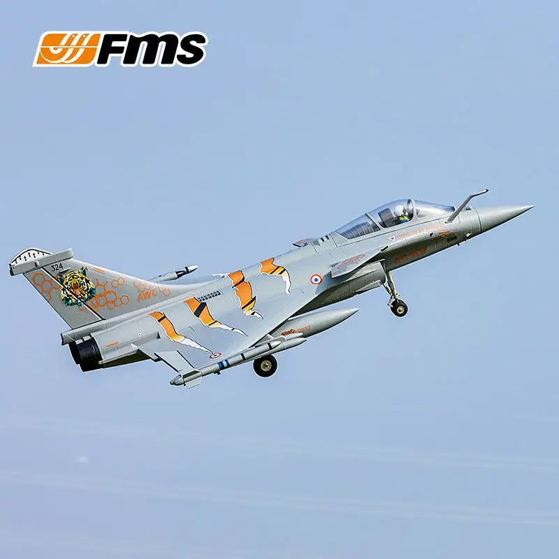 FMS 64mm Rafale EDF RC Jet Scale Fixed Wing Fighter Aircraft Model Electric Ducted Fan RC Remote Control Airplane Hobby Toy