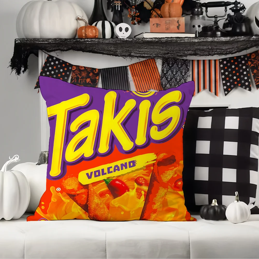 رقائق الذرة وجبات خفيفة T-Takis كيس وسادة وسائد مكتب مناسبة لغطاء الوسادة المزخرف لغرفة نوم السيارة
