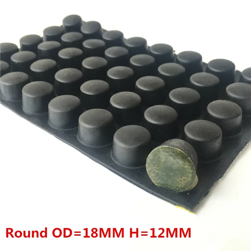 New 18X20mm Round Foot Pad Shock Absorber Feet Pad Rubber Anti-shock Self-Adhesive Heightening Anti-Slip Pads Seal Gasket