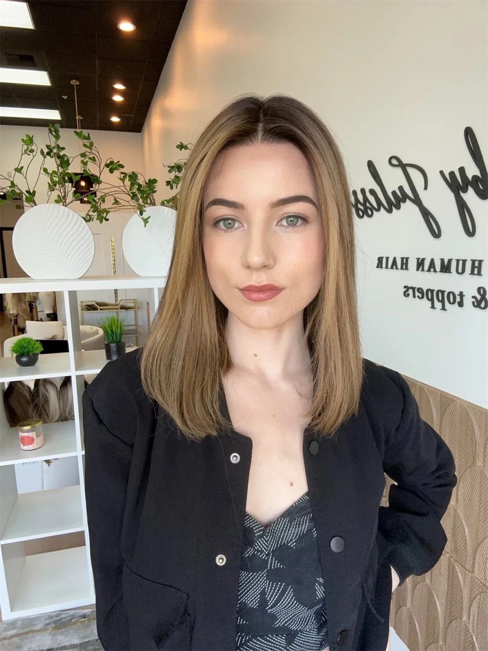 16Inch 13x4 Rechte Kant Voor Pruiken Lichtbruin Ombre Gekleurde Bob Pruik Synthetische Realistische Look Hoge Temperatuur cosplay Pruiken