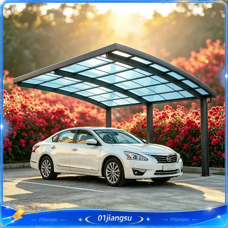 6Mx3M Aluminum Carport Double Car Garage Canopy Wind Resistant UV Protection Outdoor Parking Shelter Shade Structure Heavy