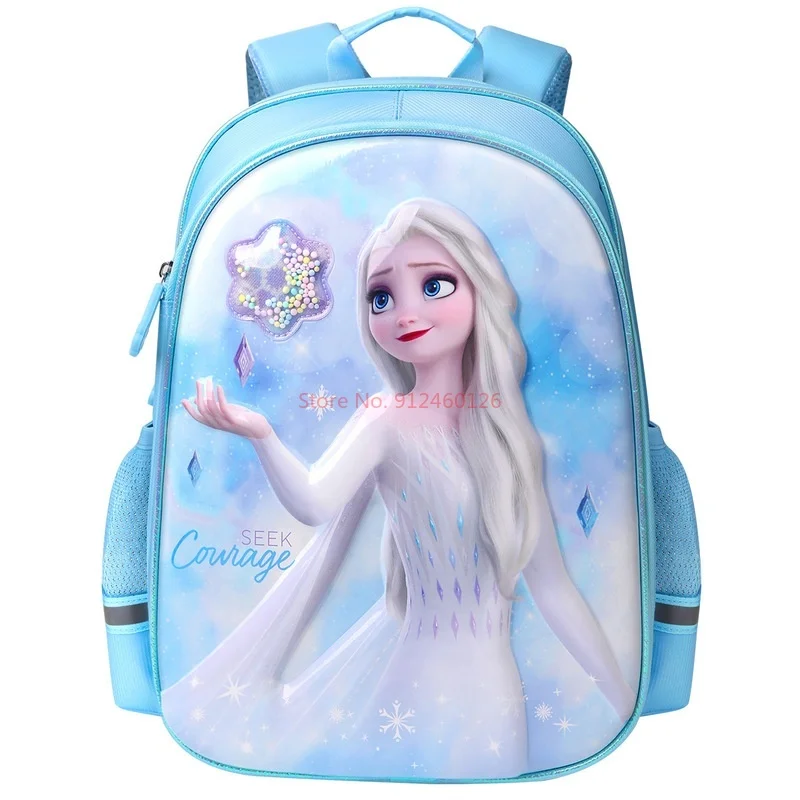 Disney Elementary School Bag Load Relief Princess Elsa Girls Side Door 3d Pressure Film Load Relief Backpack Wholesale