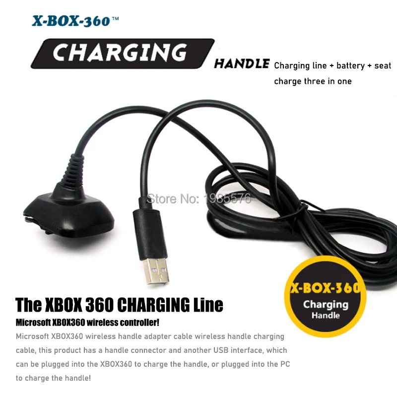 Portable Double Baterai Isi Ulang + USB Charger Kabel Pack Untuk XBOX 360 Wireless Controller