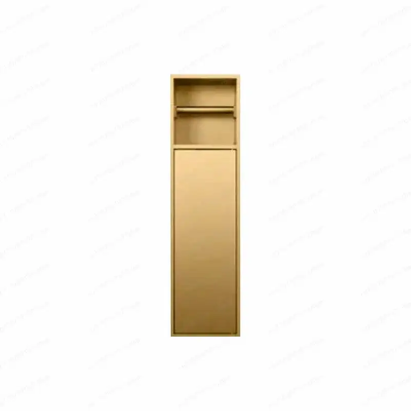 JM Stainless Steel Niche Concealed Embedded Toilet Brush Toilet Hotel Shelf Toilet Roll Stand