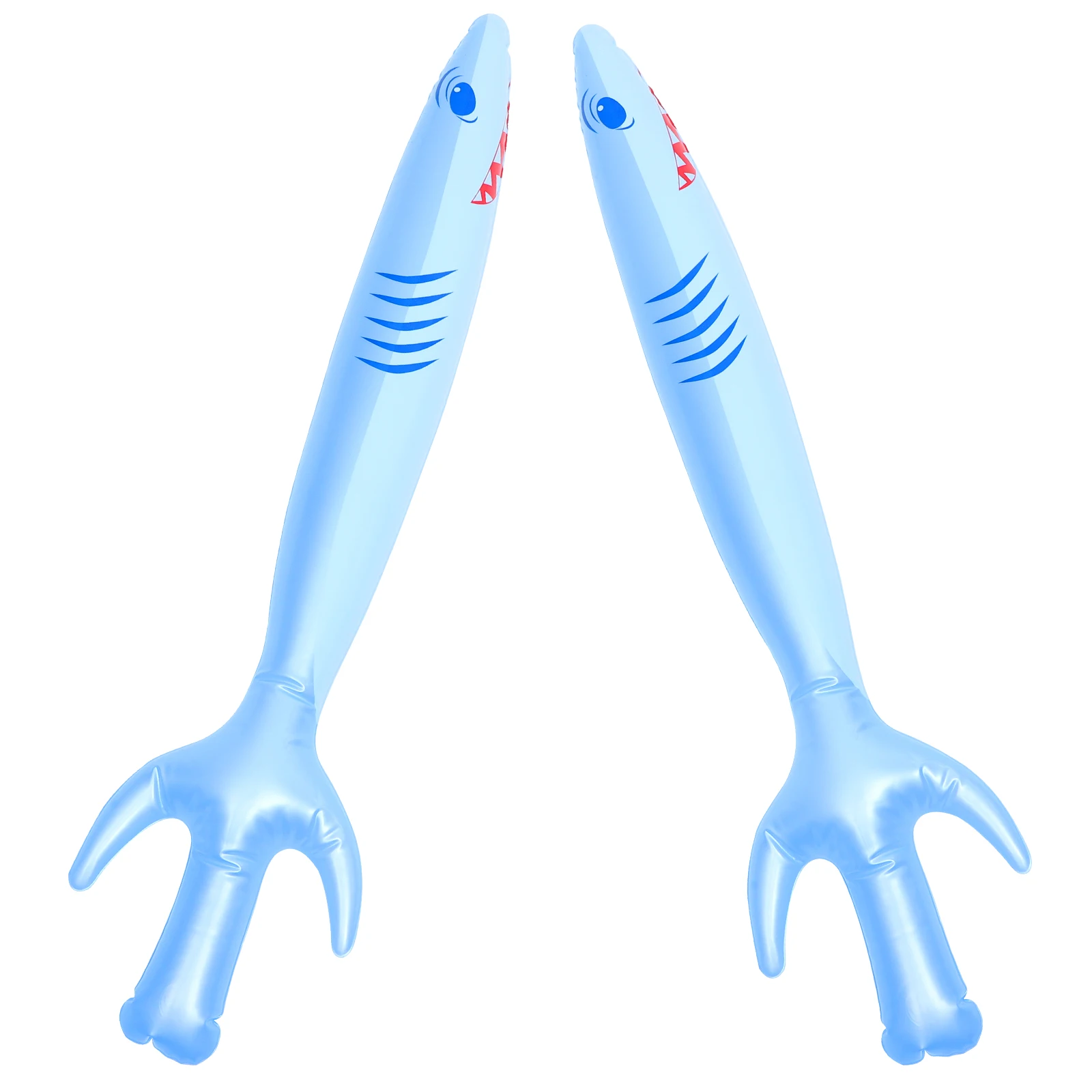 2Pcs Inflatable Pirate Swords Shark Pattern Cartoon PVC Material Easy Inflate Deflate Kids Pirate Cosplay Halloween Party