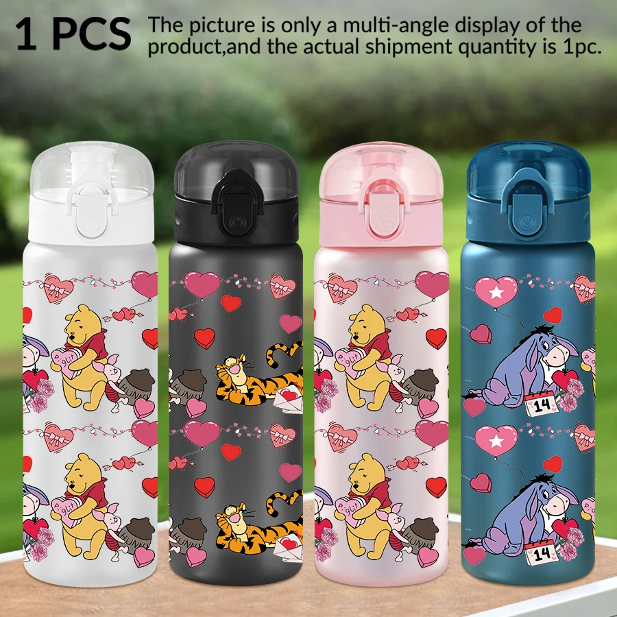 1 قطعة ديزني ويني ذا بوه/النمر/منقوشة 26 أوقية زجاجة مياه بلاستيكية كوب رياضي كهدية عيد ميلاد/العودة إلى المدرسة