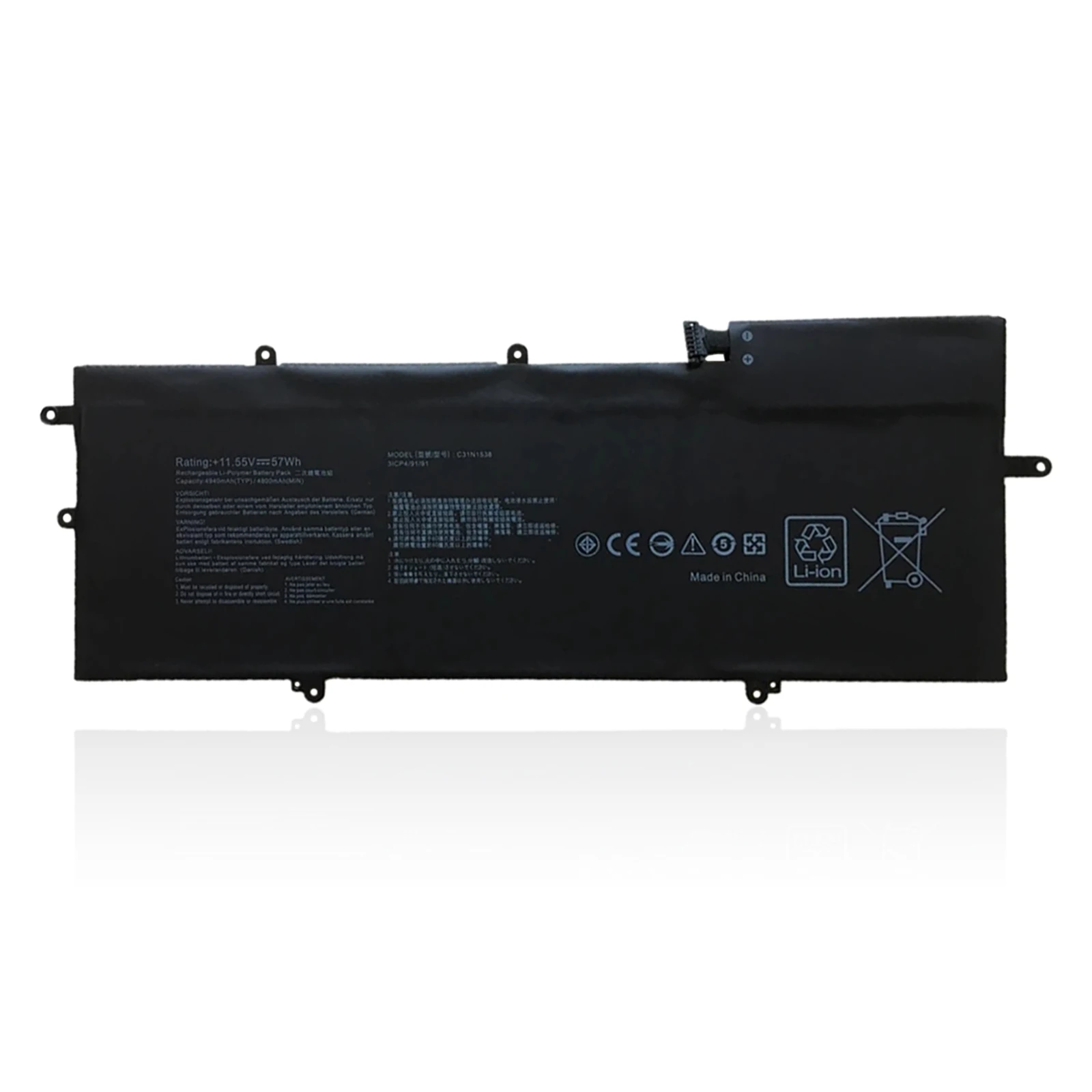 Imagem -04 - Yoofan-bateria do Portátil para Asus Zenbook Flip Novo C31n1538 Q324ua Ux360ua-c4010t Ux360ua1c Q324uak C31pq9h Ux360uak