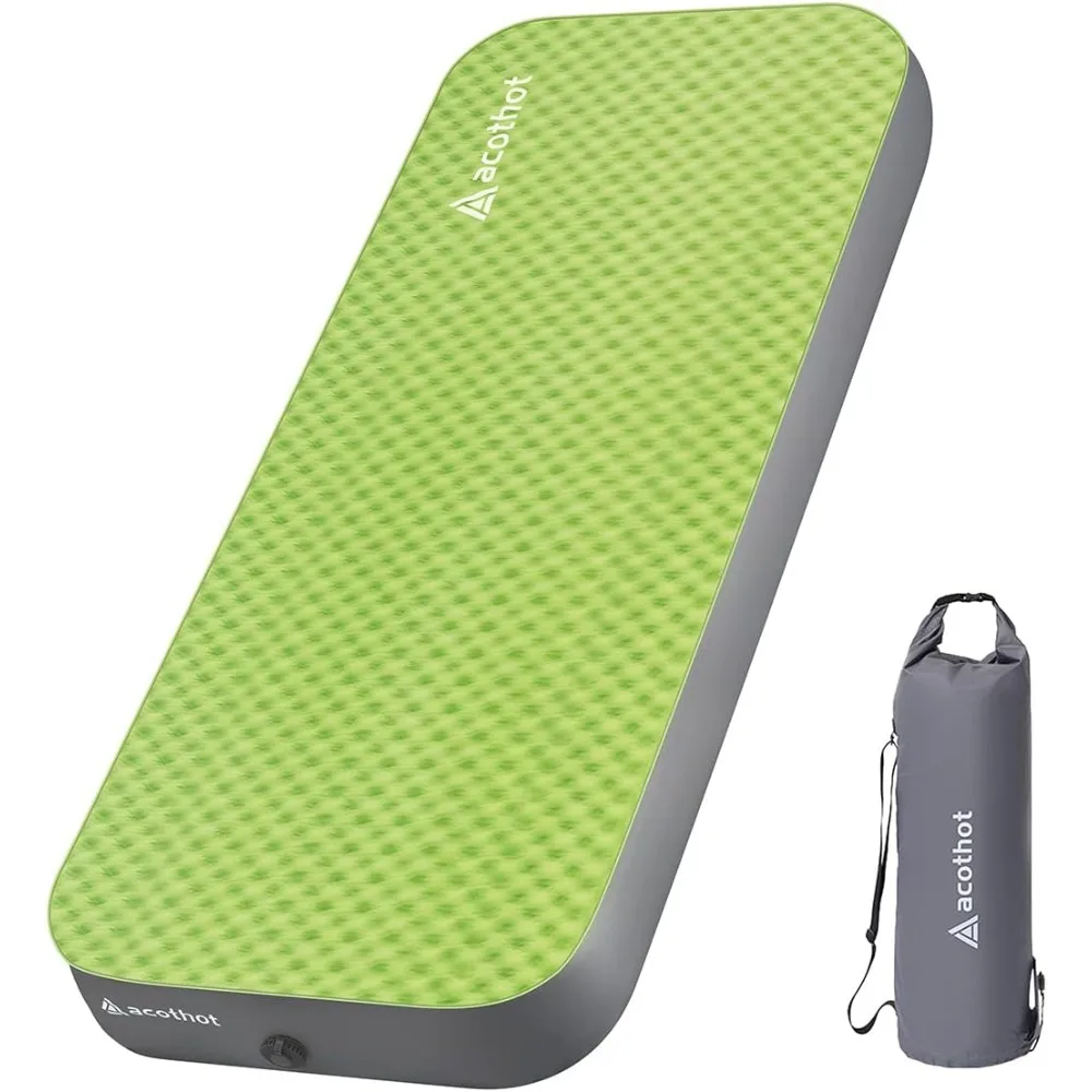 

Self-Inflating Sleeping Pad - 4” Ultra-Thick Supportive Foam, Insulated Camping Mattress with Pump Sack for Tent, Car, Truck, Va