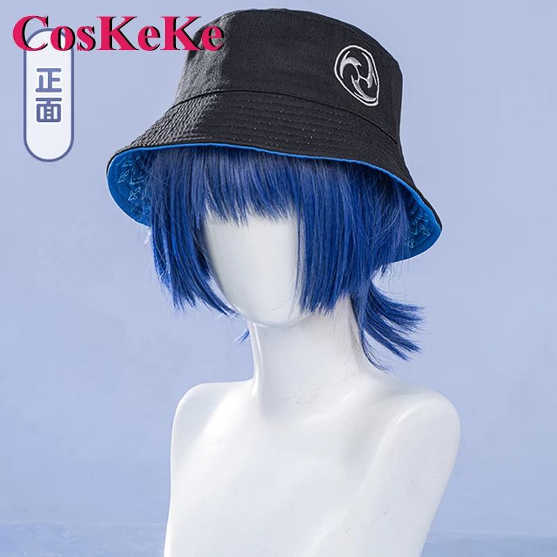 【In Stock】CosKeKe Wanderer/Scaramouche Hat Cosplay Genshin Impact Tiansheng Skin Fashion Item Double-Sided Wearable Bucket Hat