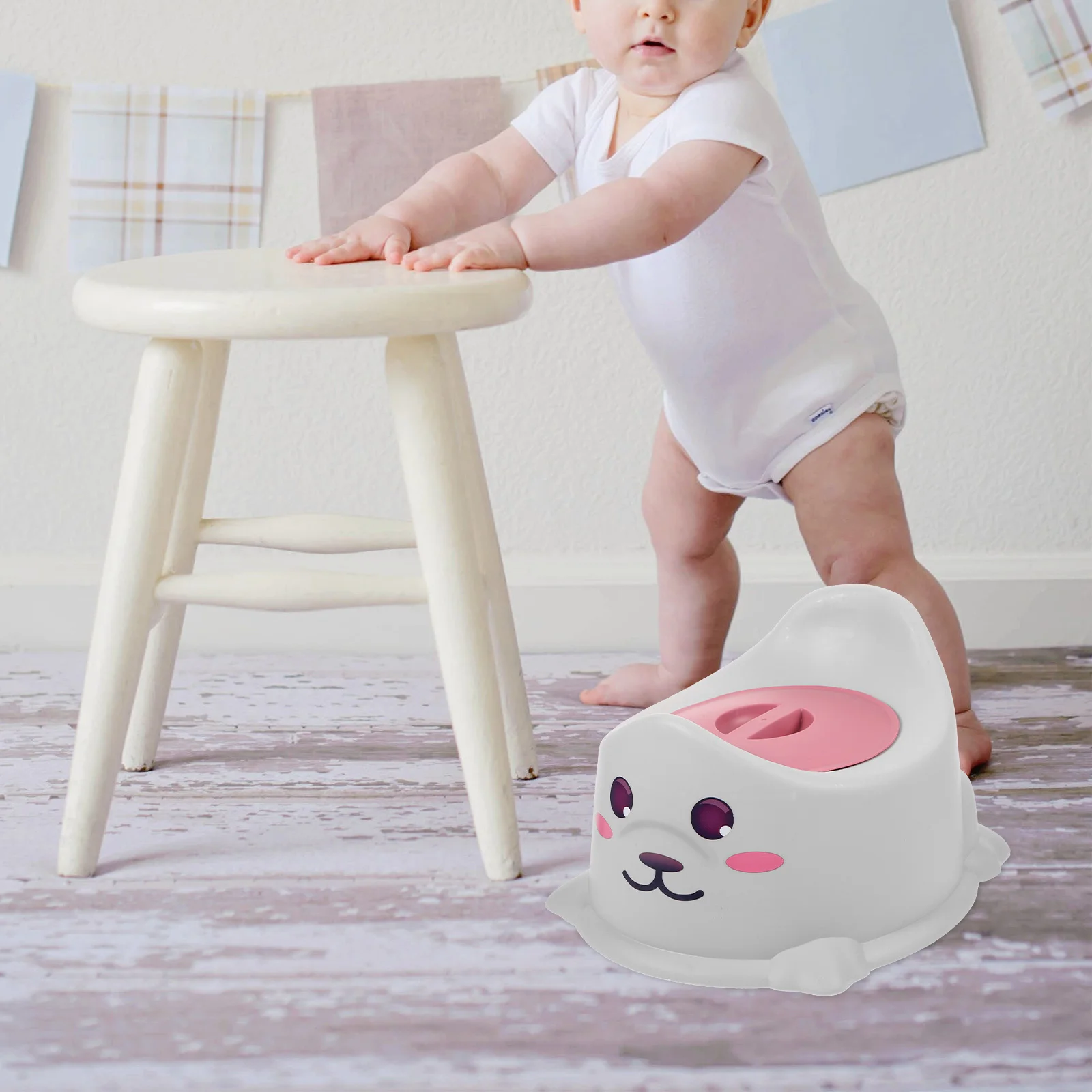 مقعد مرحاض محمول للأطفال مصنوع من مادة البولي بروبيلين خفيف الوزن للأطفال للتدريب على السفر كرسي سميك للأطفال الصغار يستخدم السيارة المنزلية بجودة ممتازة #1