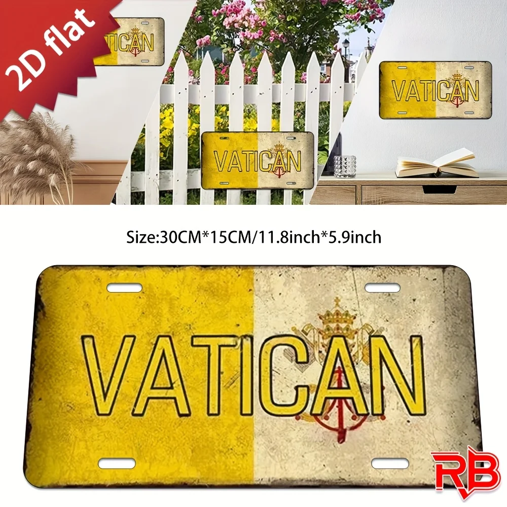 2D Flat, [2D Flat] 1pc, Metal Sign,, UV Printing (30x15cm/11.81x5.9inch), Suitable for Various Festival Decorations, for Home Ca