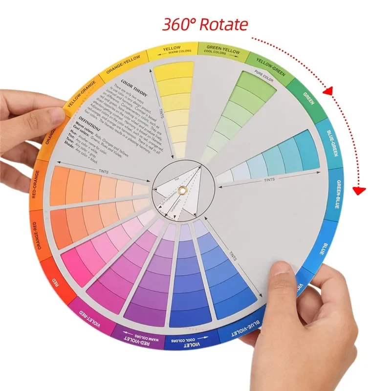 

2021 New Tattoo Color Wheel Mixing Board Circular for Permanent Makeup Chromatic Guide Paper Card