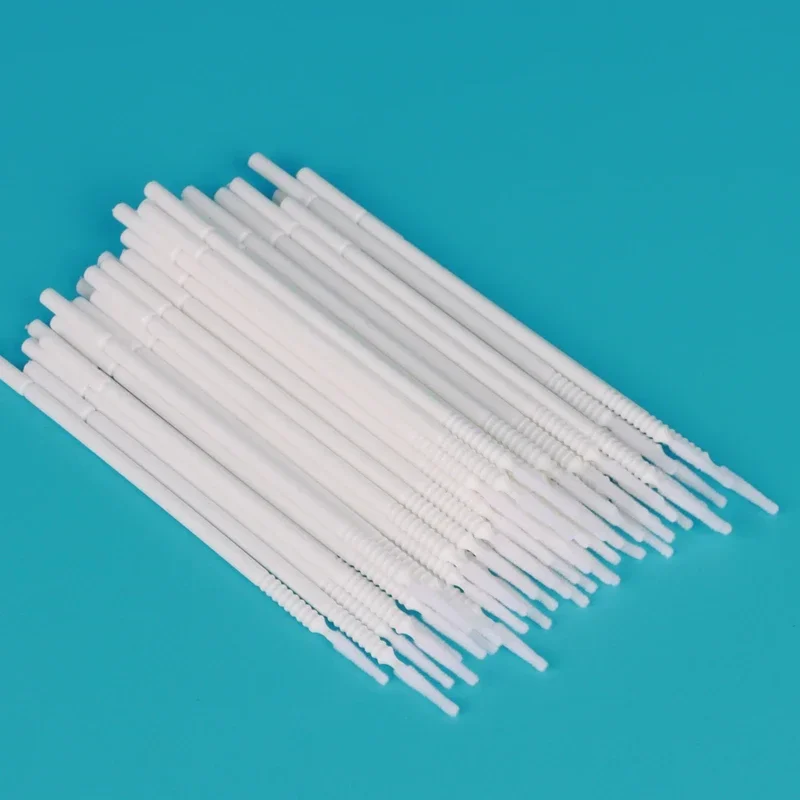 CNKESS  Disposable  Makeup  Eyelashes Brushes Wholesale 100Pcs Package White Micro Brush Applicator Long Tip Dental Microbrush