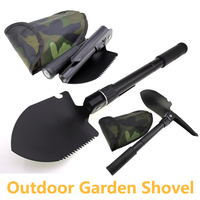 Outdoor Garden Shovel Kit Folding Camping Spade Portable Weeding Pick Emergency Garden Outdoor Garden Shovel Tool Multitool