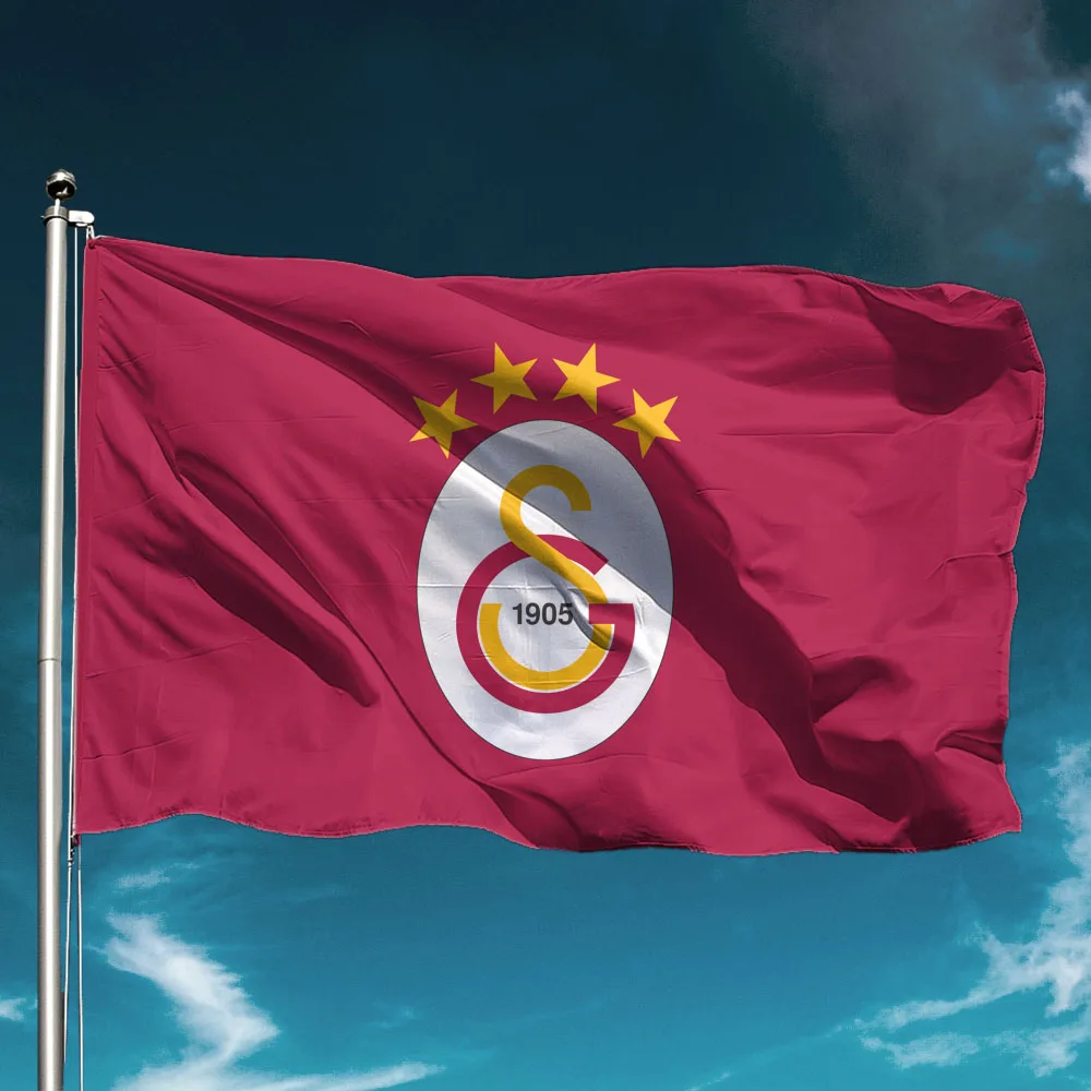 

Galatasaray S.K. Flag Turkey Football Club Soccer Team Banner Outdoors Decor Garden Decoration Hold Backdrop