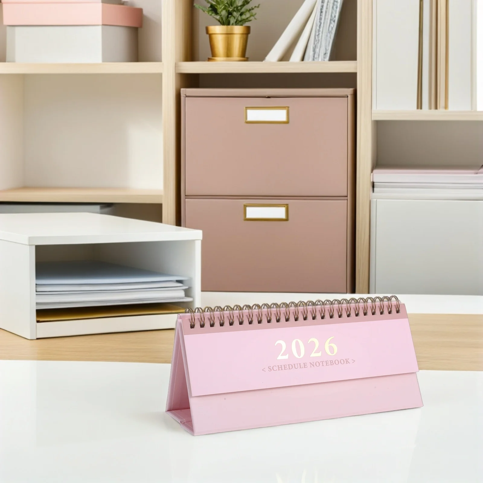 Mini-Horizontal-Tischkalender 2025–2026, 15 Monate, tragbares Flip-Design, Selbstdisziplin-Tracker für Zuhause, Büro, Schule, kompakt