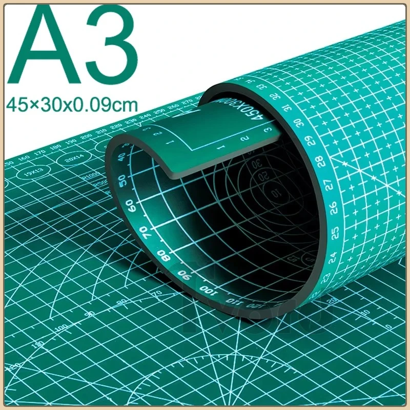 

A3 Cutting Pad PVC Table Pad Leather Process Anti Cutting Double-Sided Carving Student DIY Process Self-Healing Pad 45×30x0.09cm