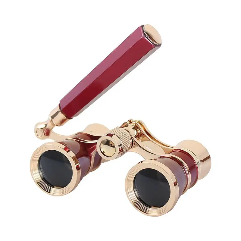 Retro optical all-metal binocular/3x25 with handle/new type of performance telescope for women