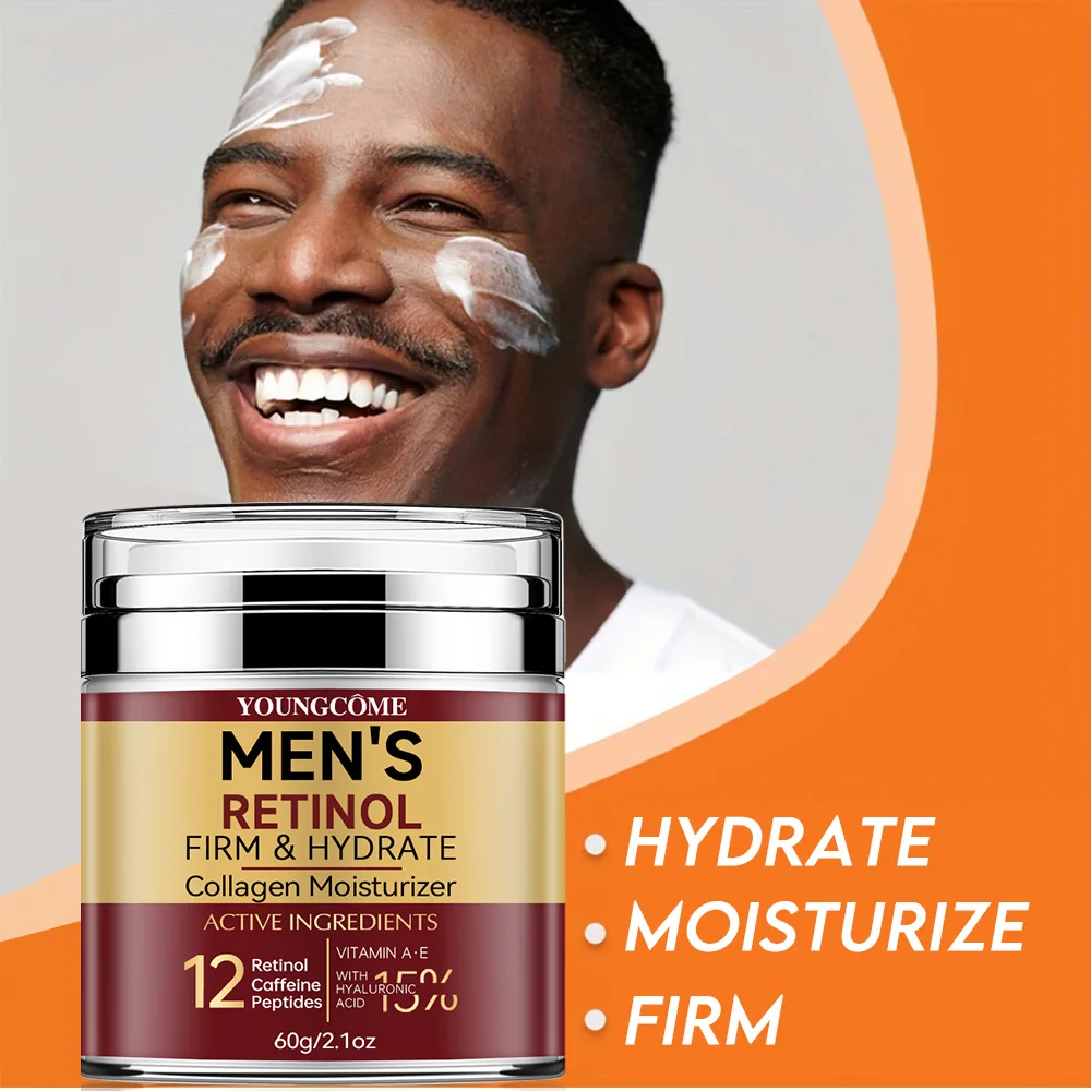 Men\'s Retinol Face Moisturizer Moisturizing Retinol Cream Anti-Wrinkle Aging Moisturizing Shrink Pores Whitening Smooth Retinol