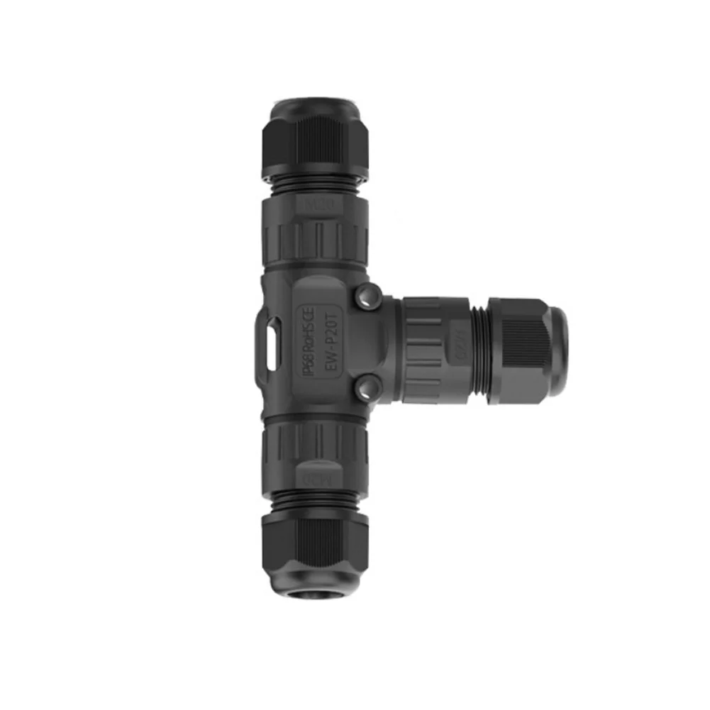 Screw Quick Wiring 23 Core Threeway Card Connector P20T Waterproof Connector Suitable for Solar Panel Installation