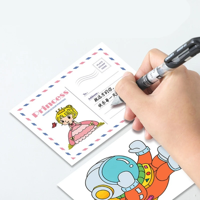 キッズ水彩スケッチブック 水彩塗り絵 水彩画帳 水彩画帳 水彩絵の具セット