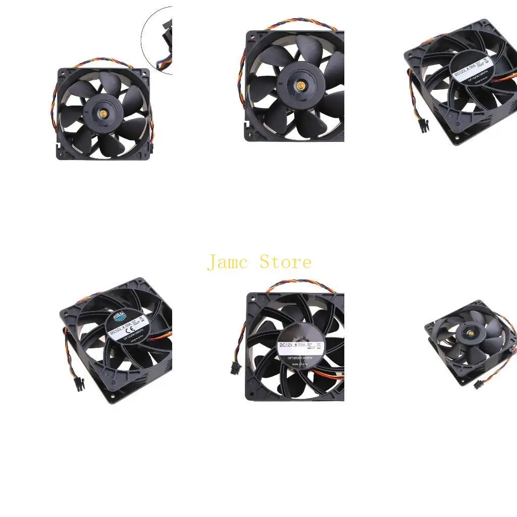 

LX0B DF1203812B2FN Вентилятор охлаждения процессора 12x12x3,8 см, 4 контакта, 4 провода, CFM, мощный серверный кулер с контролем