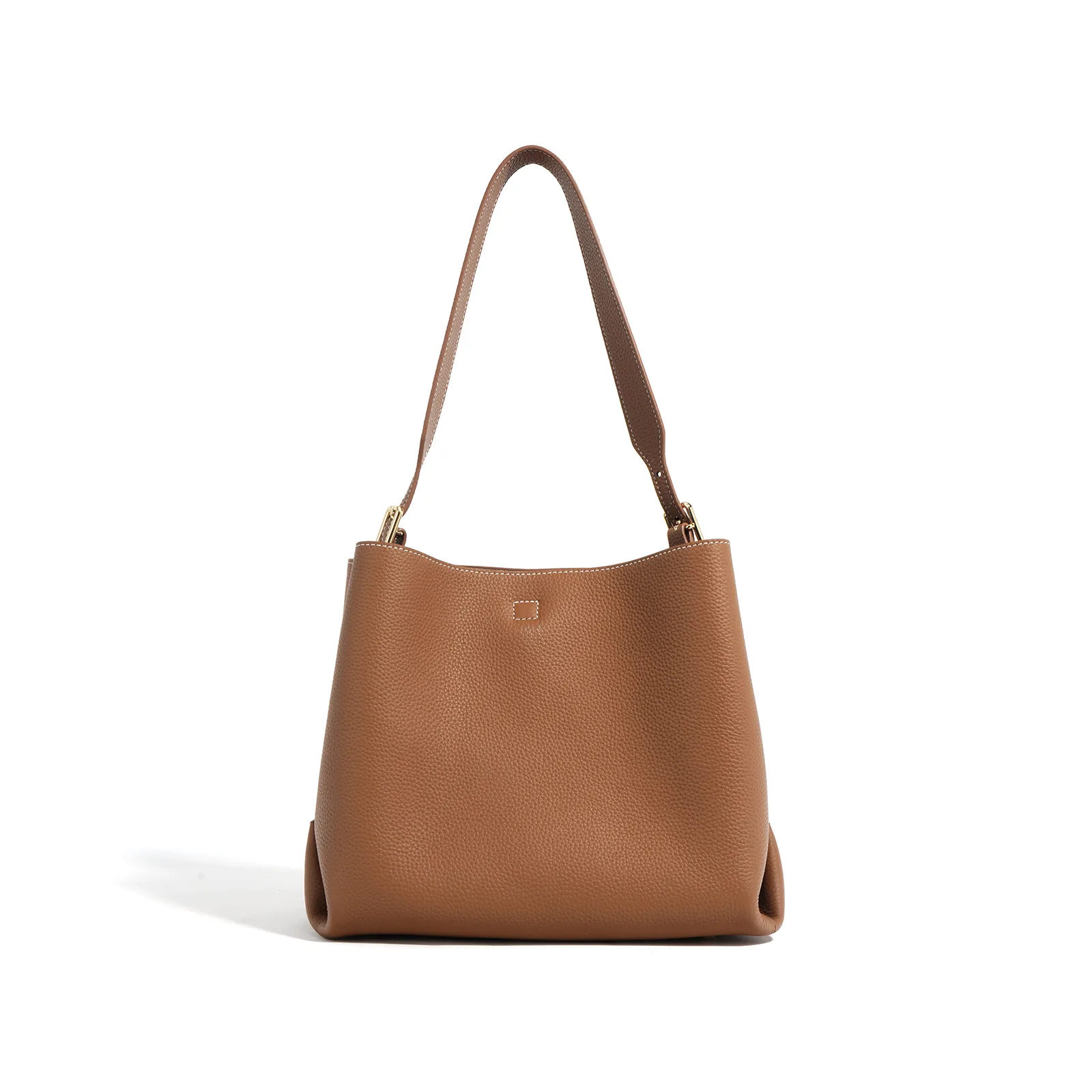 Genuine Leather Tote Bag with High-Capacity for Women's Daily Use