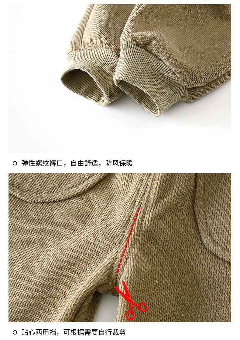 Neue Herbst-Winter-Sport-Hosen für Mädchen und Jungen, Verdickte Fleece-Wärmehosen für Babys, Weiche Freizeithosen für Kinder zum Schulanfang – Detail 16
