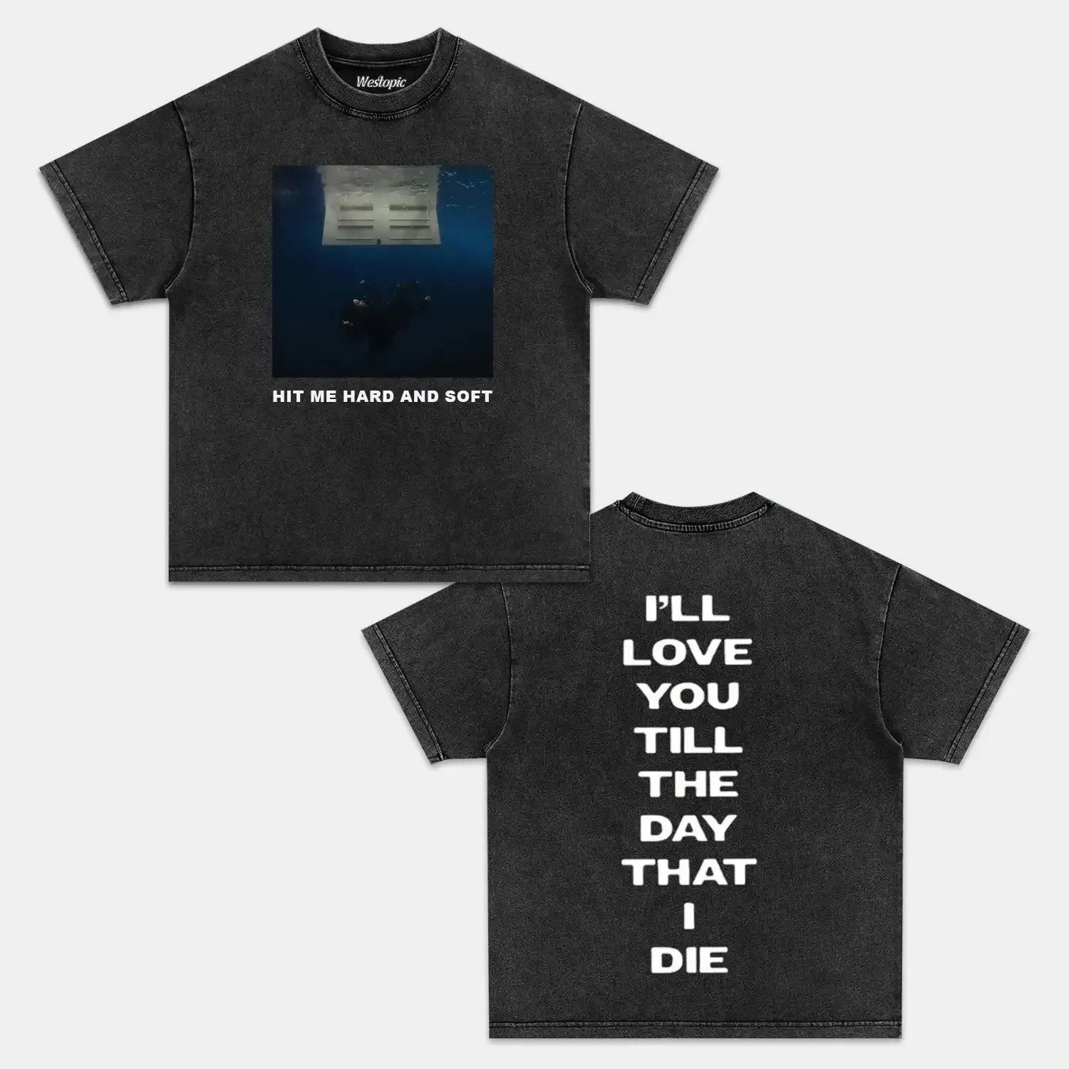 Nieuwe collectie heren kleding T-shirt Homme T-shirts Heren T-shirt voor heren Ropa Hombre BILLIE EILISH Amerikaanse trendy vintage gewassen