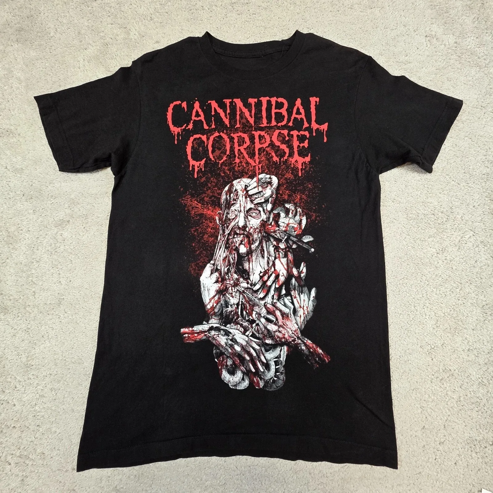 Gothic Rock Graphic T Shirts Heavy Metal Tops Hot Topics Cannibal Corpse Torn Apart T-Shirt Casual Loose Print Cottpn Tee Unisex