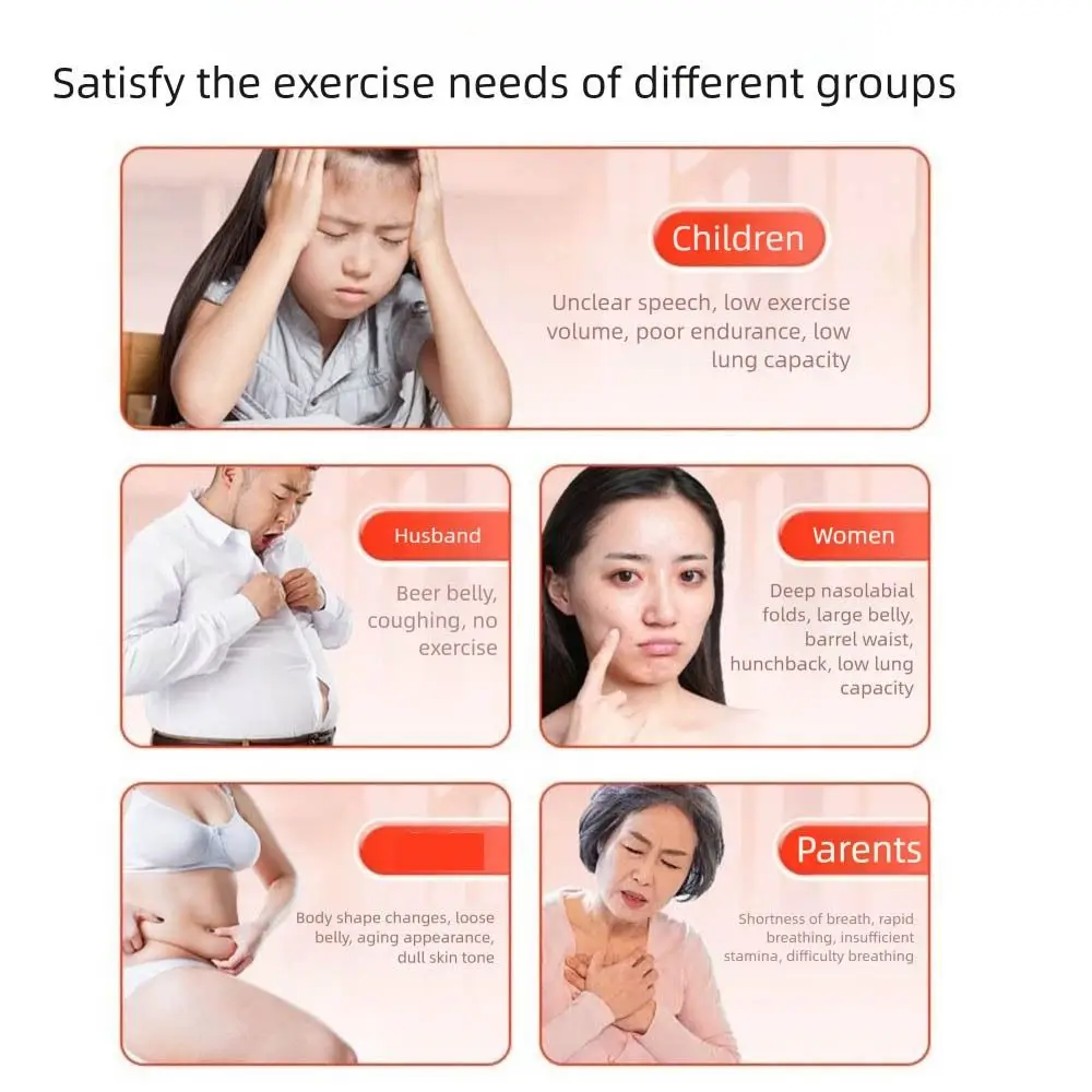 

Muscle Trainer Breathing Exercise Device Lung Respirator Adjustable Abdominal Muscle Trainer 1 Set Stronger Lungs