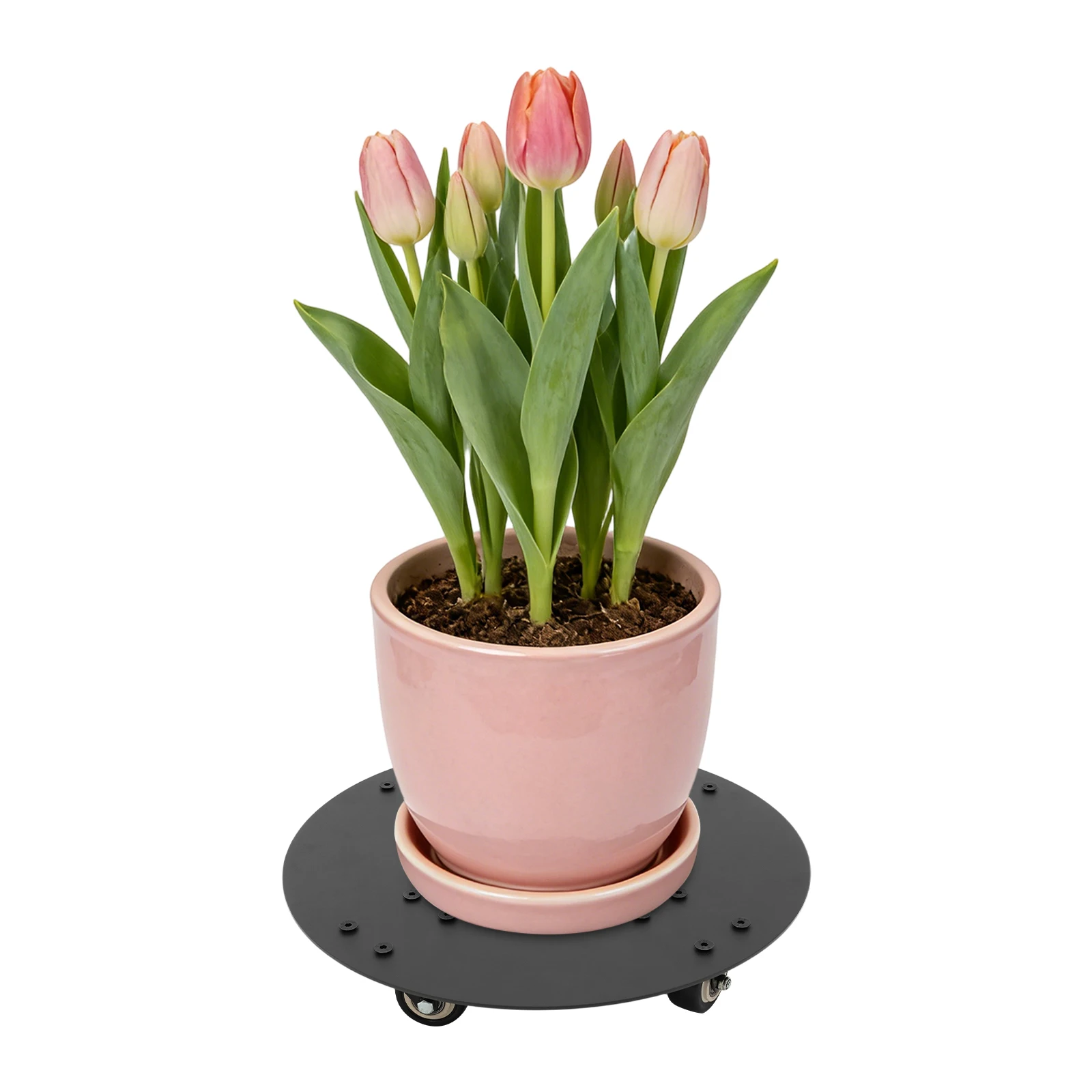 

Подставка для цветочных горшков, универсальная передвижная подставка-органайзер, круглая металлическая подставка для растений, 14 дюймов, прочная мебель для демонстрации растений