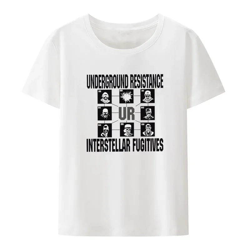 Underground Resistance Detroit Techno Pioneers Jeff Mills Robert Hood Acid House Cotton T Shirt Men Women Casual Streetwear
