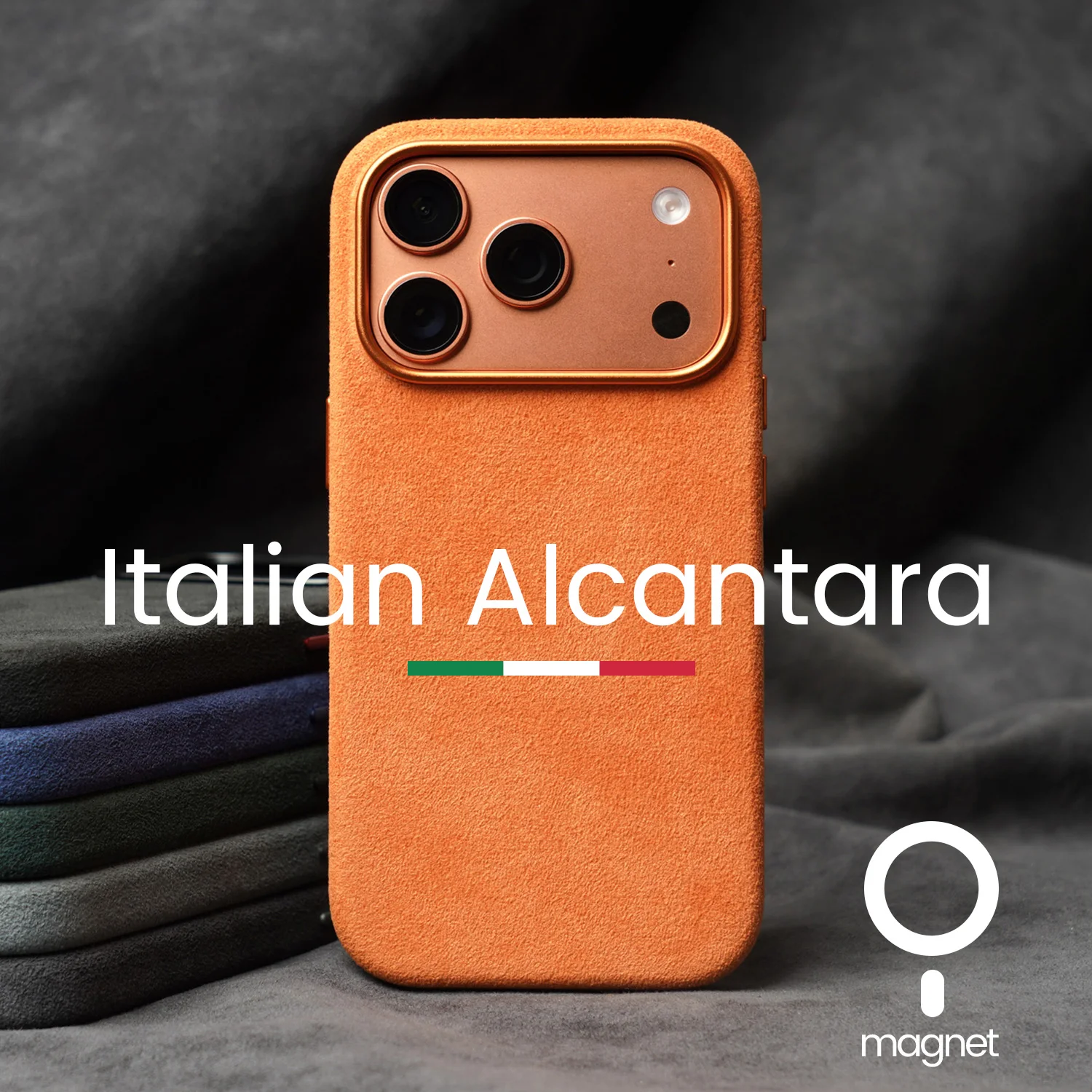 ALCANTARA Case for iPhone 16 17 Pro Max Compatible MagSafe Luxury  Artificial Leather Supercar Suede Phone Cases Cover - AliExpress 202192403