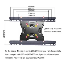 LCD Monitor mount VESA adaptor expand from 75x75 100x100 200x100 to 200x300 300x200 200x400 400x200 Extension bar DIY parts