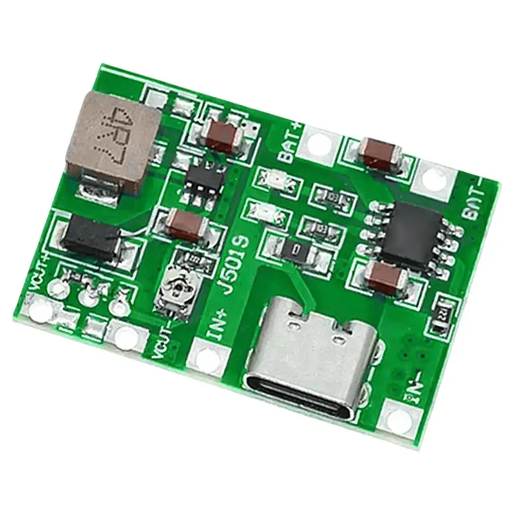 18650 Batteria al litio Ricarica Micro USB/TIPO C 3.7V 4.2V Scheda caricabatteria DC-DC Step Up Boost Modulo