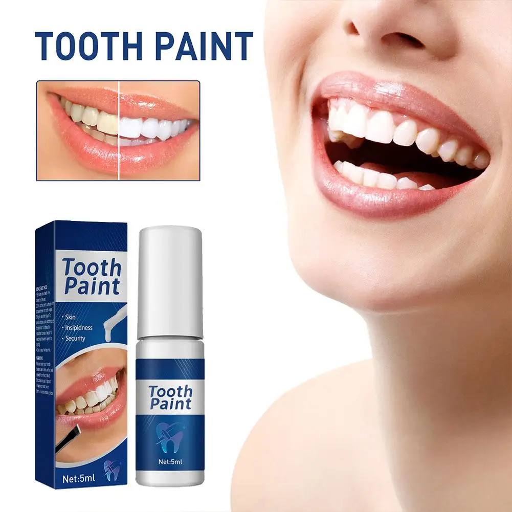 5ml Teeth Whitening Paint Oral Cleaning Paint Instantly Brighten Teeth Without Residue For Party Taking Photos Business Mee O4E6