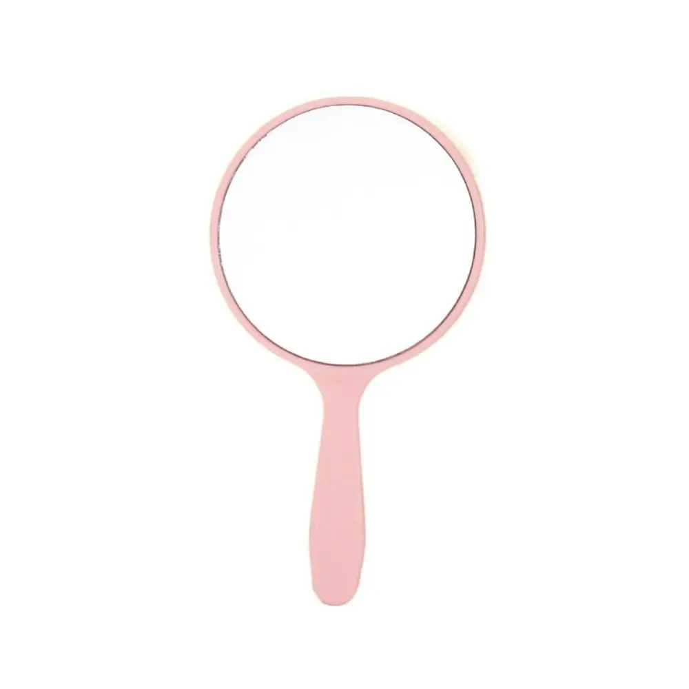 Fashion DIY Makeup Mirror Handheld With Handle Round Handheld Mirror Anti-fall Small Portable Mirror Home