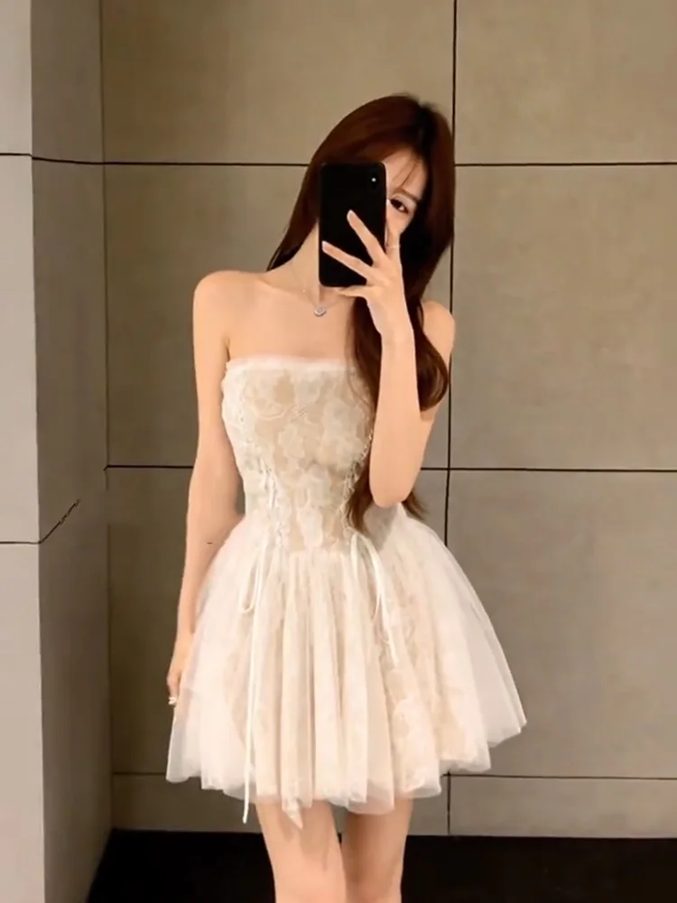 miu-sle-pure-desire-ballet-wind-lace-me-bustier-waist-in-dr-fairy-skirt-no-elastici-one-oulder-performance-date-ball