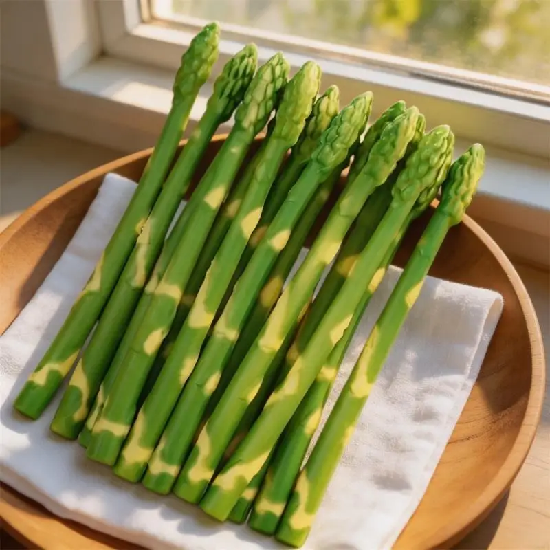 Set mit 10 simulierten Spargel-Bambussprossen-Modellen aus Kunststoff für Restaurantdekoration und visuelles Merchandising Y5GB