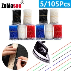5/105Pcs High Temperature Disappearing Fabric Marker Pen Erasable Refill Pens For Patchwork Fabric PU Leather Mark Sewing Tools