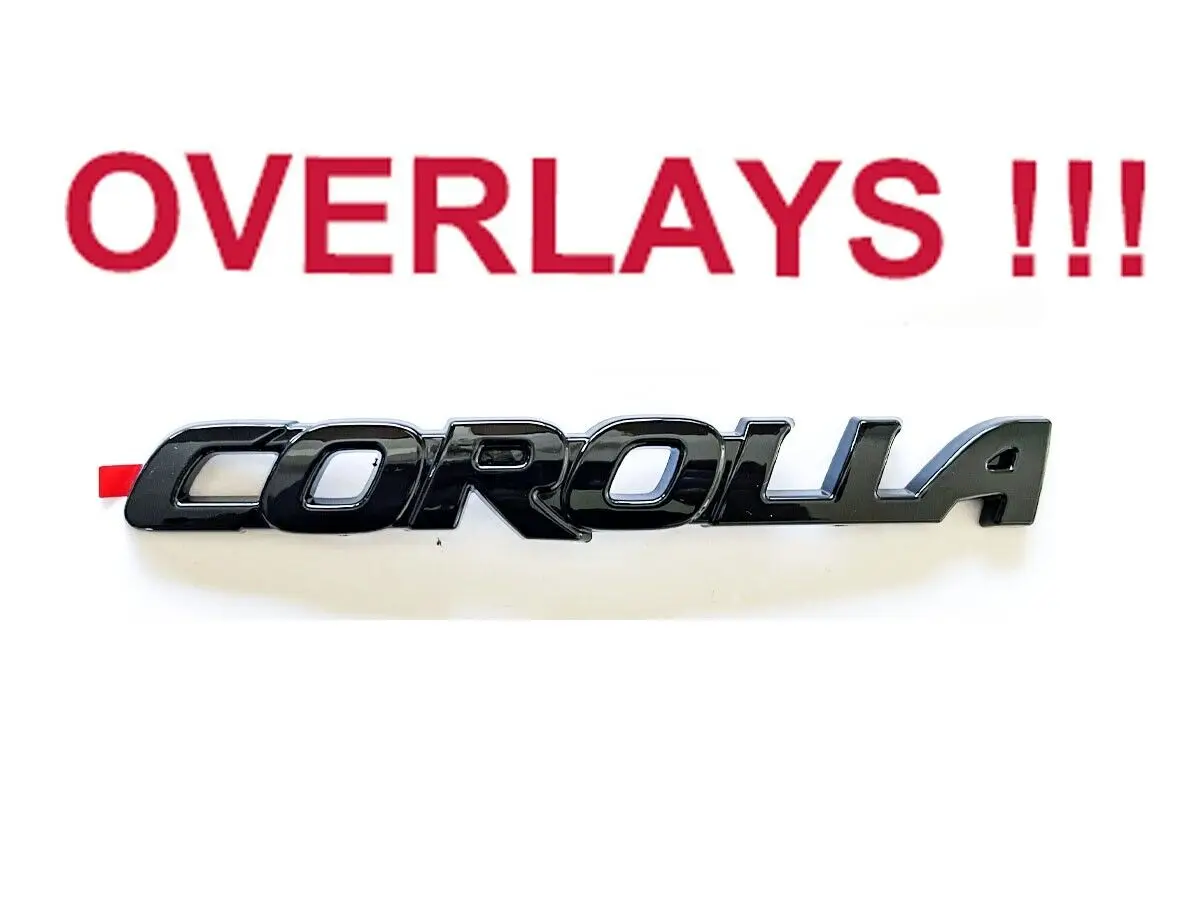 New Glossy Black Overlay EMBLEM for Toyota COROLLA 2020-2024 SEDAN  XSE LE Lcar accessoirr PT948-02200-02