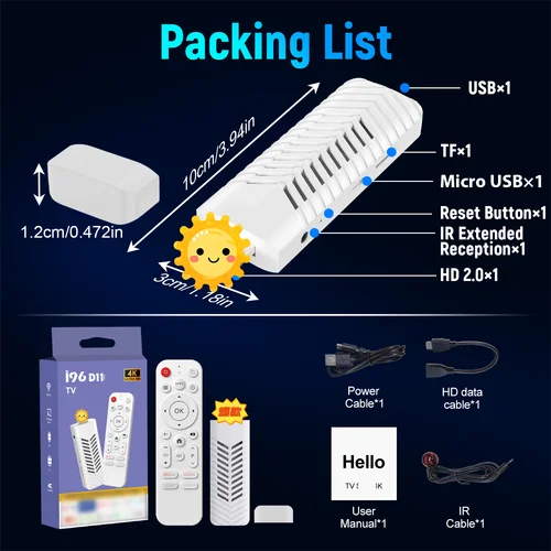 Imagen 2 del producto Velec Android 14 Smart TV Stick 4K Streaming Dual-Band 2.4G/5G WiFi para Netflix portátil android tv stik Reproductor multimedia