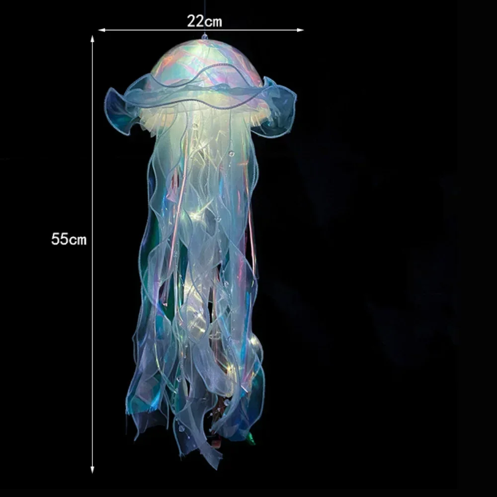 Jellyfish Lamp Lantern Color DIY Mermaid Parti Jellyfish Light Lantern Girls Happy Birthday Party Wedding Christmas LED Decor