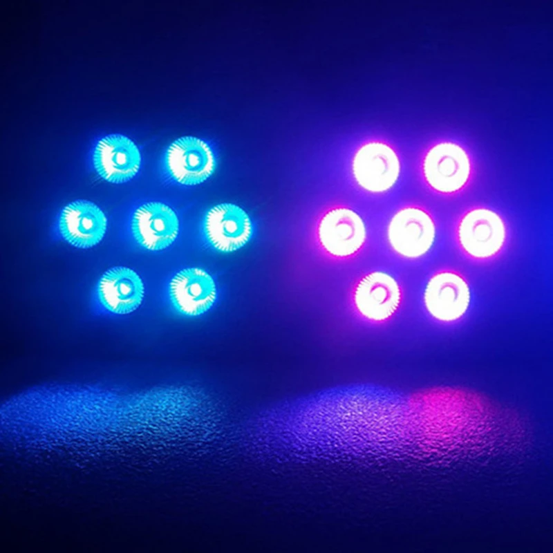 7x10W LED Par luz RGB a todo Color LED luz Par plana dmx512 Control DJ Disco Bar Club fiesta iluminación de escenario
