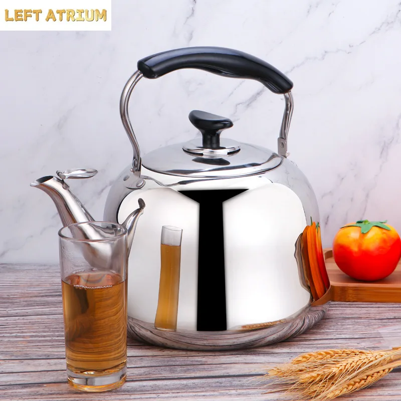304 Stainless Steel Whistling Kettle Gas Induction Cooker Water Pot Household Gas Kettle Creative Teapot 1.5/2/3/4/5/6L
