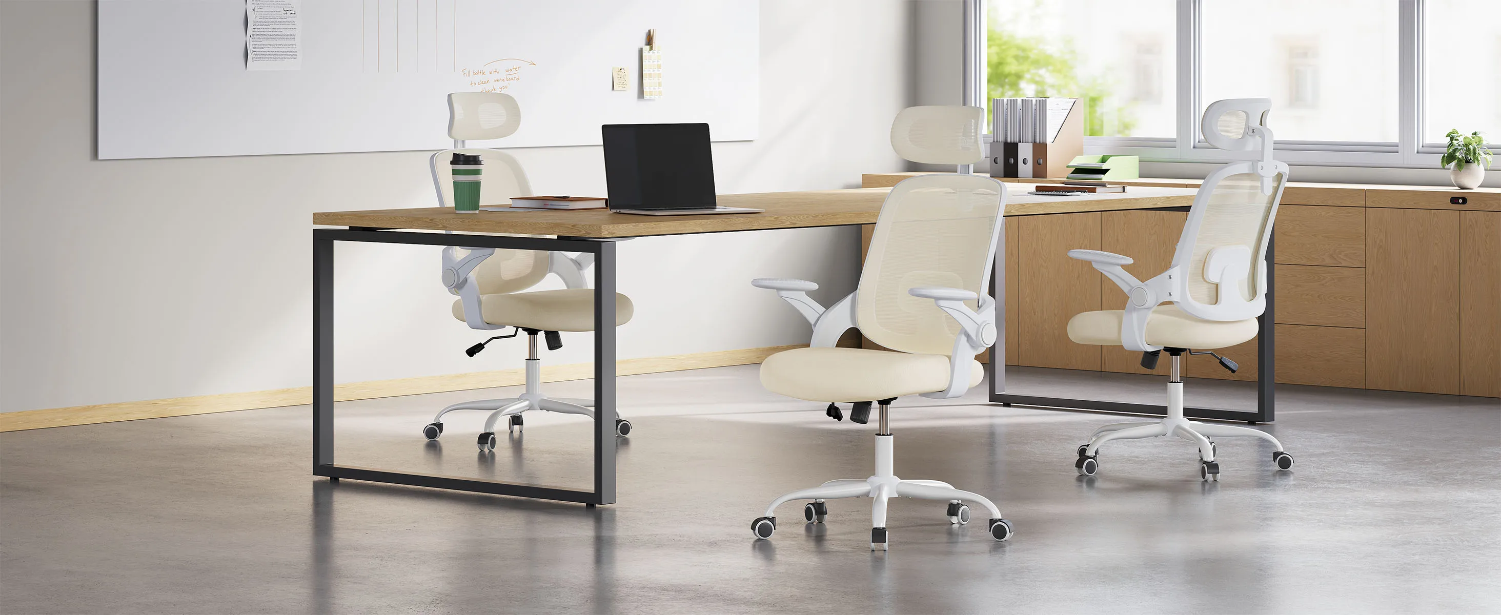 WOLTU Ergonomischer Bürostuhl aus Netzstoff, anhebbarer Gaming-Stuhl, drehbarer Computerstuhl mit Kopfstütze, verstellbare Lendenwirbelstütze, hohe Rückenlehne – Detail 3