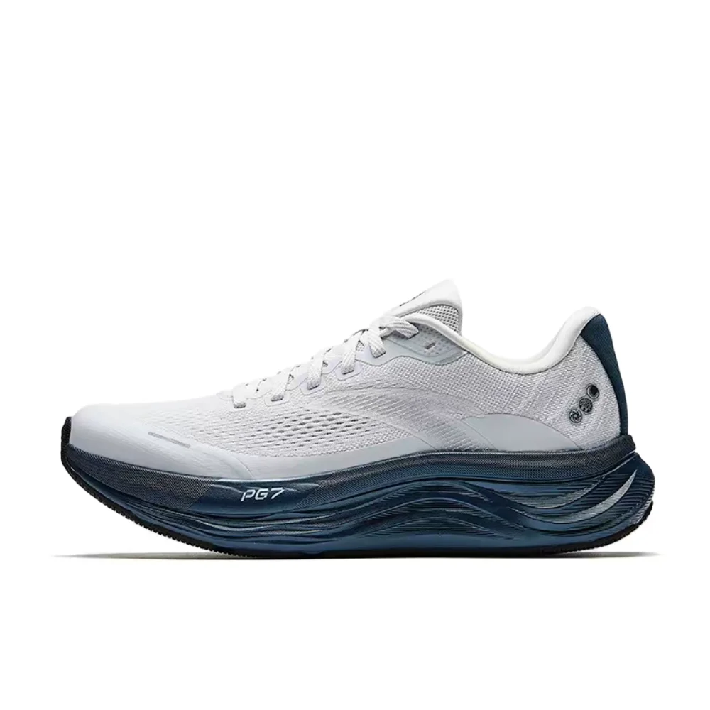 Anta Travel Step 2 PG7: Versatile, Cushioned, Non-Slip, Durable Low-Top Running Shoes for Men, Gray/Blue, 112525546-14
